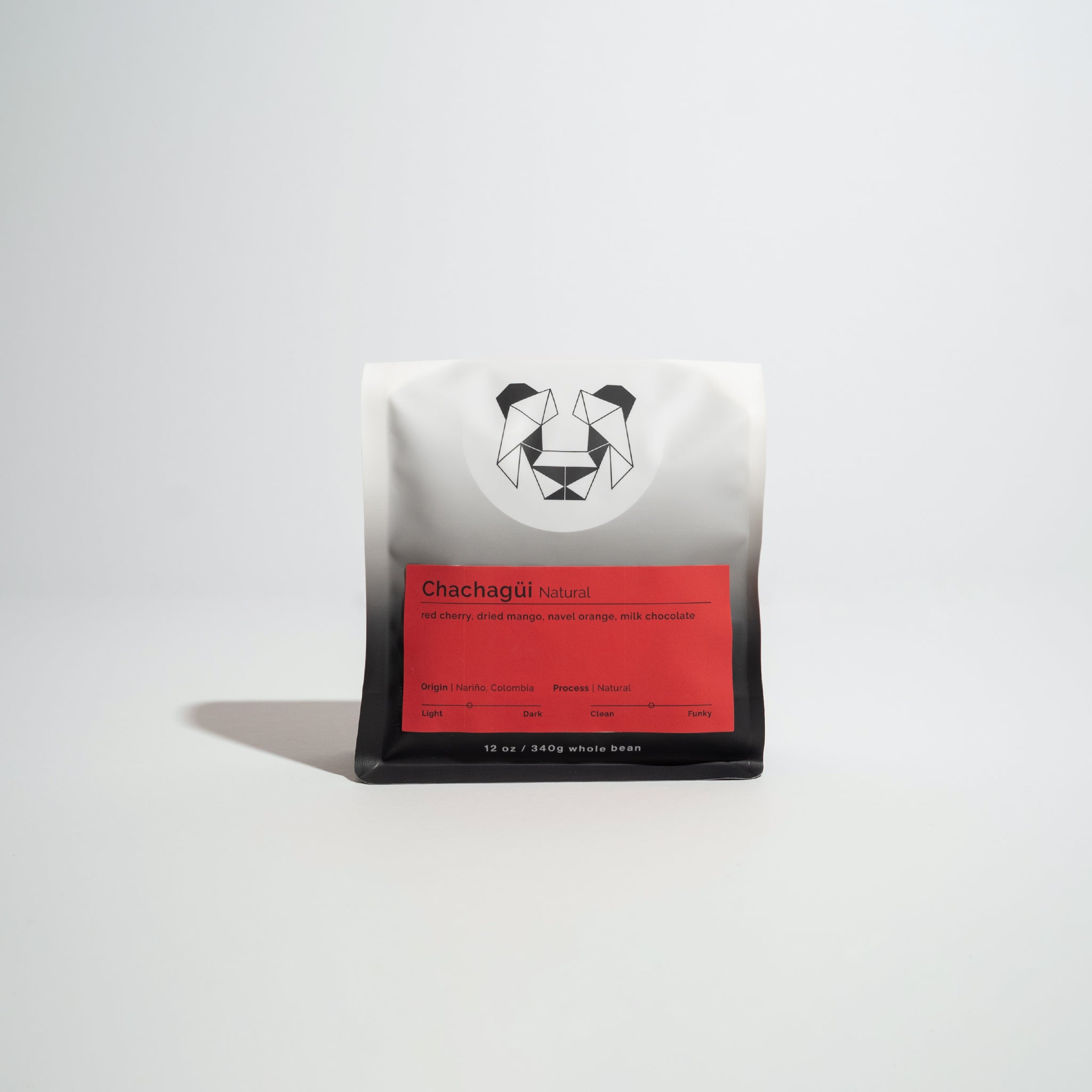 Chachagüi - Natural coffee blend, sourced from five producers in Nariño, Colombia. Features notes of chocolate-covered cherries, dried mango, and navel orange.